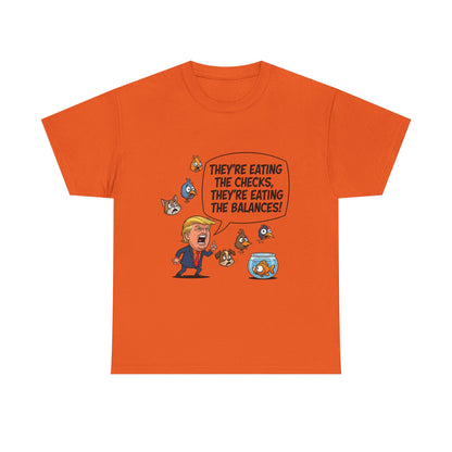 Humorous Political Tee - "They're Eating the Checks, They're Eating the Balances!" - Funny Unisex T-Shirt, Gift for Political Satire [...]
